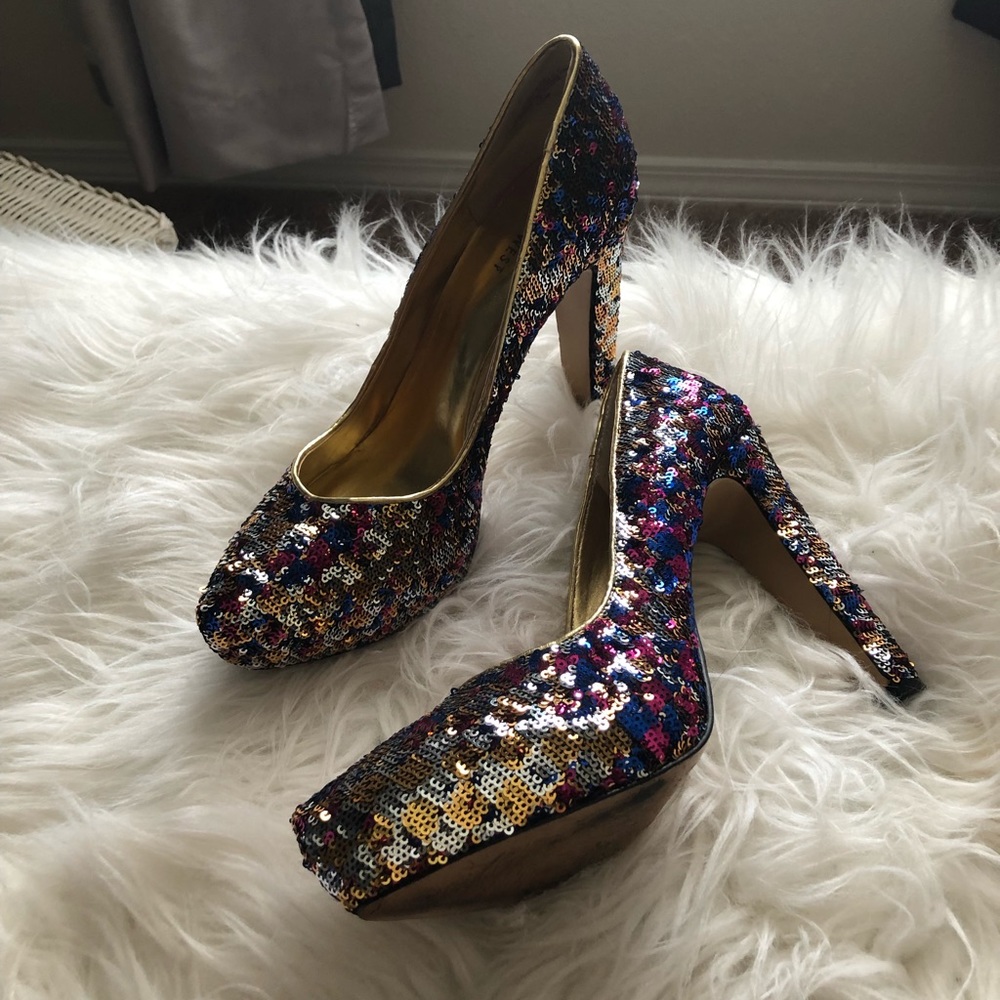 Nine West Sequin Pumps